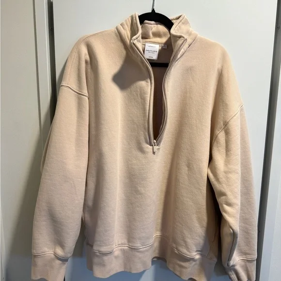 Aritzia Cozy Sweatfleece Boyfriend 1/2 Zip Sweatshirt - Picture 4 of 4